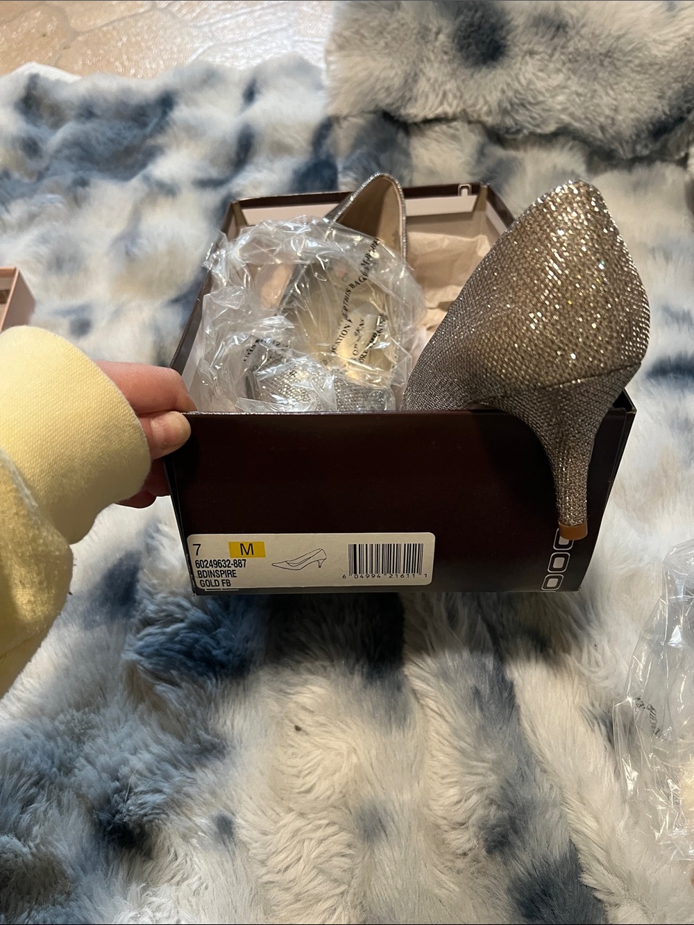 Bandolino Gold Glitter Pointed-Toe Stiletto Pumps